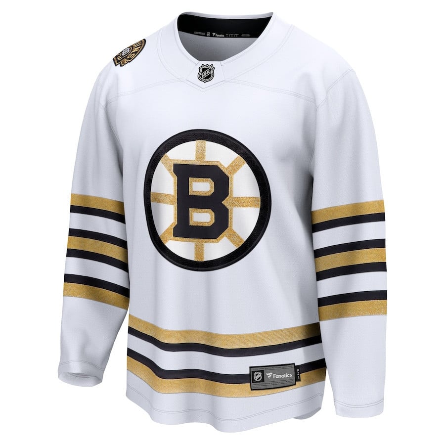 Boston Bruins 100th Anniversary Premier Breakaway White NHL Jersey Men's