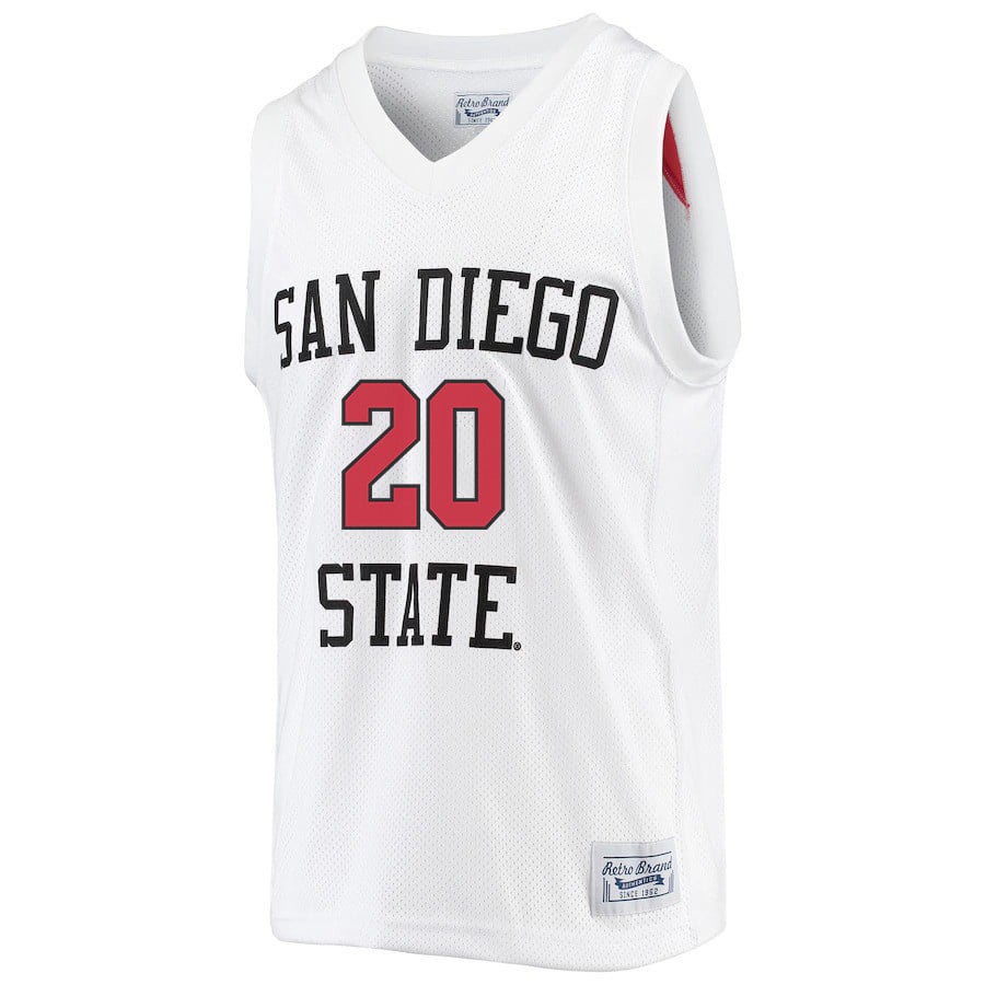 Matt Bradley 20 San Diego State Aztecs 2023- Me White NCAA Jersey Men's