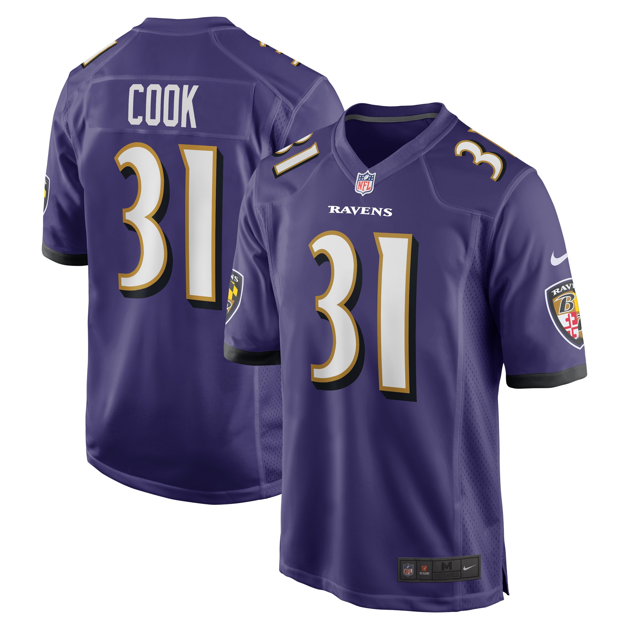 Baltimore Ravens Dalvin Cook Purple Game NFL Jersey Men's