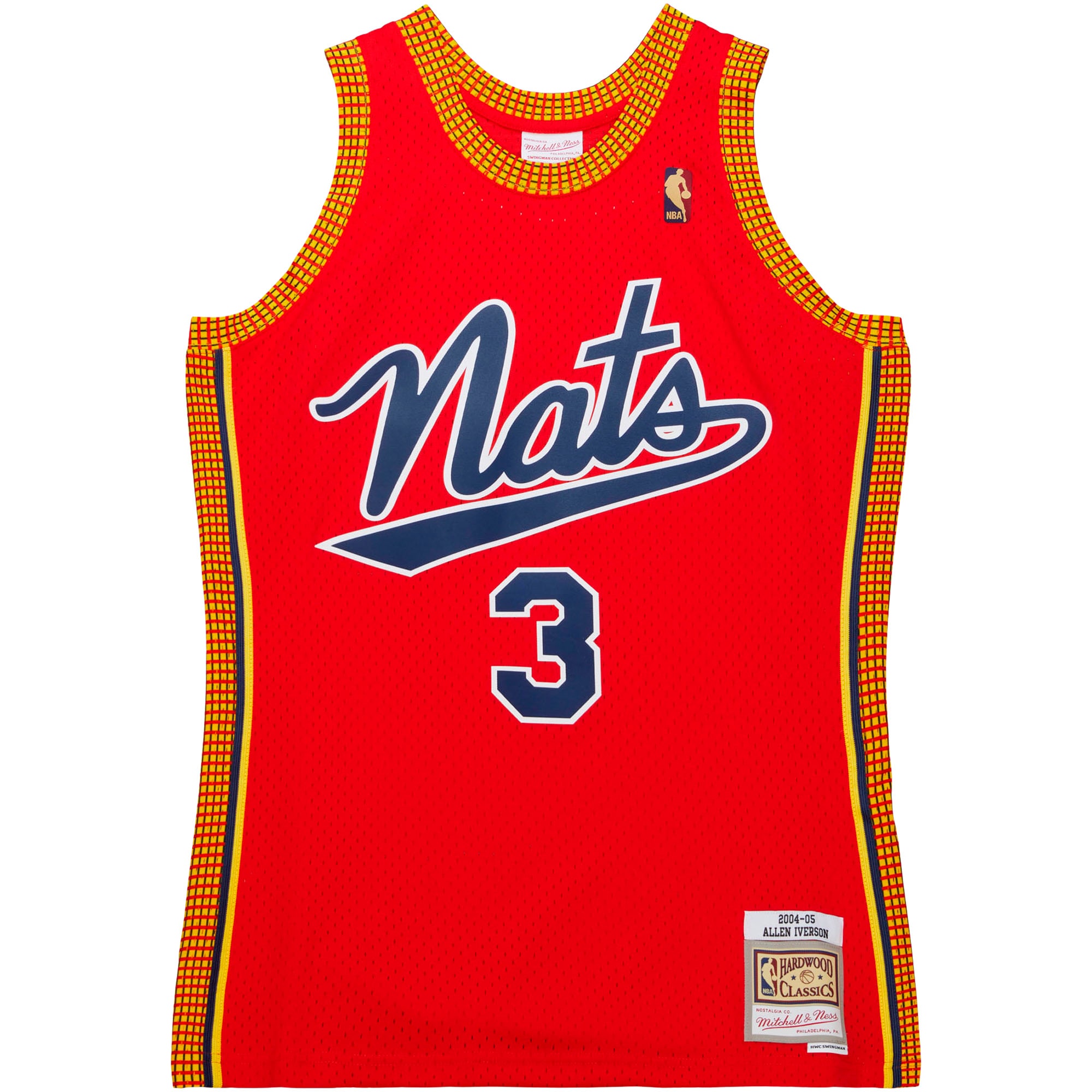 Mitchell Ness Allen Iverson Red Philadelphia 76ers 2004/05 Hardwood Classics Swingman NBA Jersey Men's