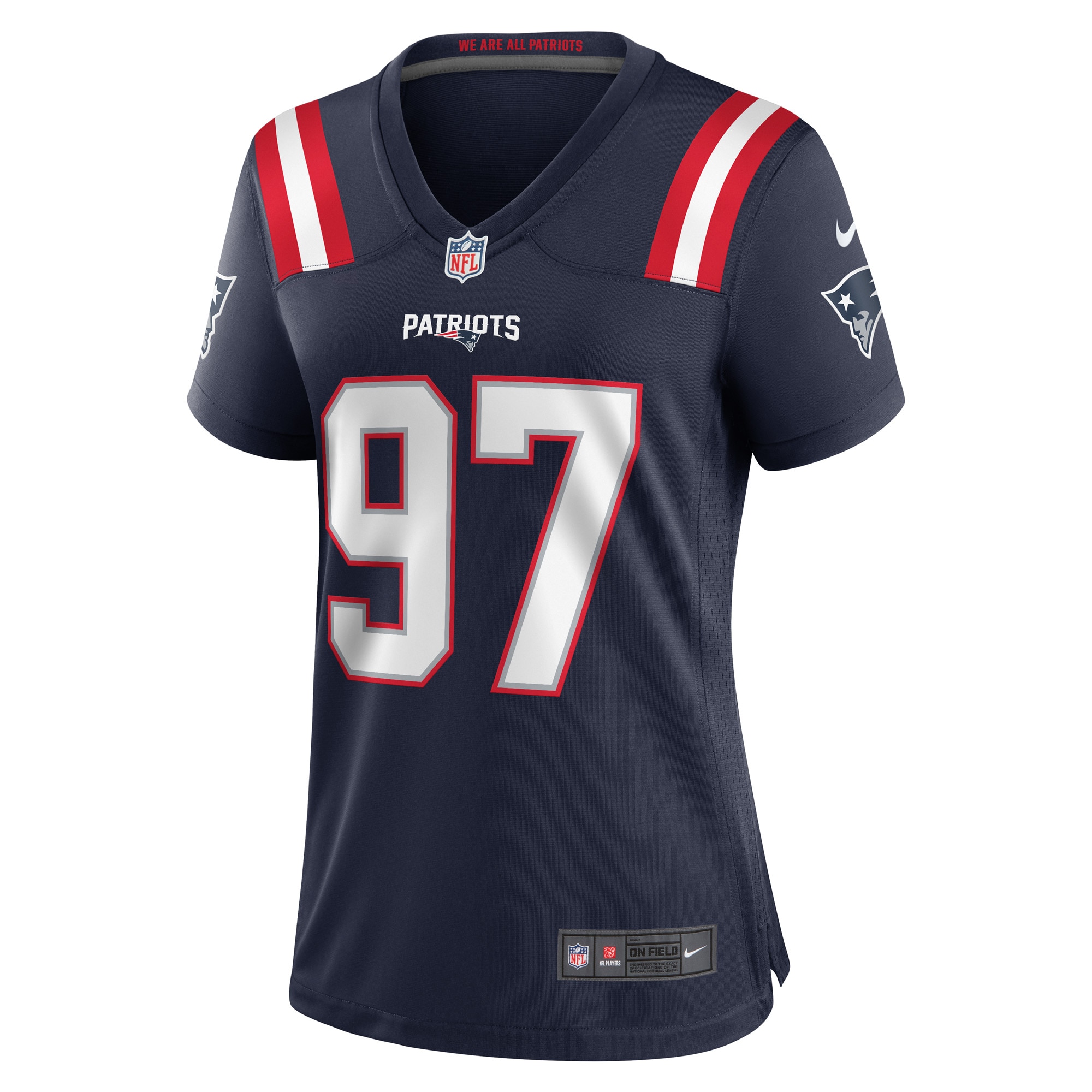 New England Patriots DaMarcus Mitchell Navy Game Player NFL Jersey Women's