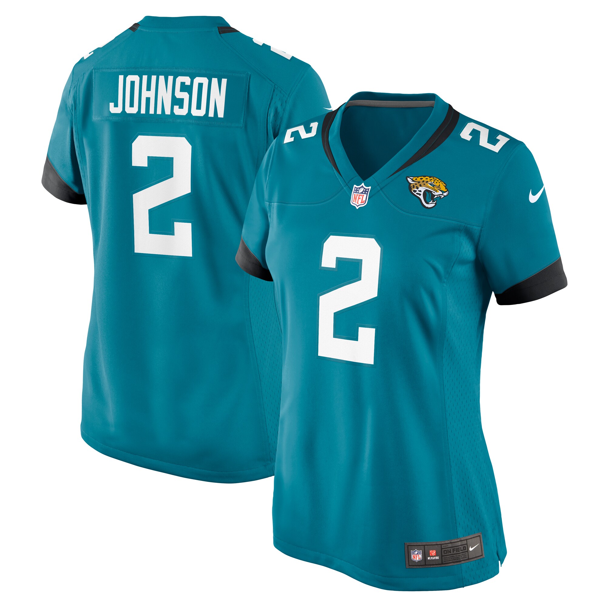 Jacksonville Jaguars D'Ernest Johnson Teal Game NFL Jersey Women's