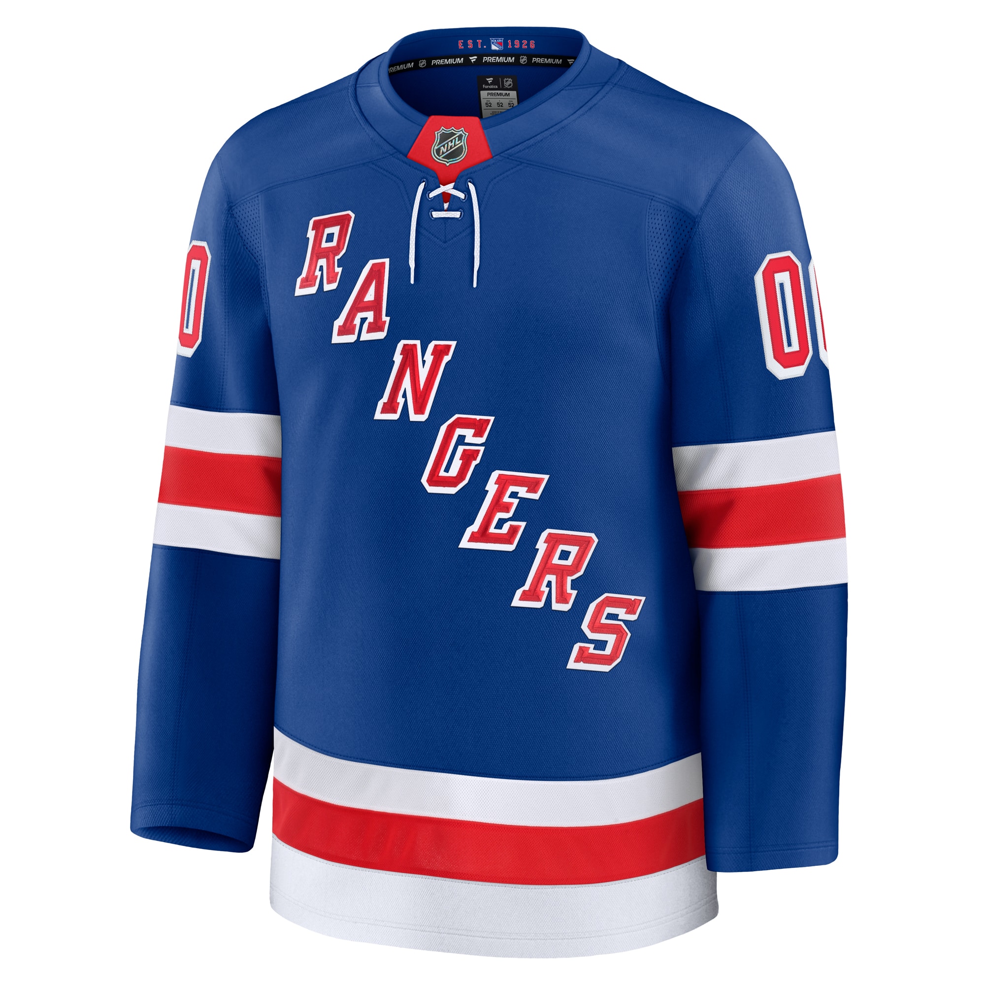 New York Rangers Royal Home Premium Custom NHL Jersey Men's