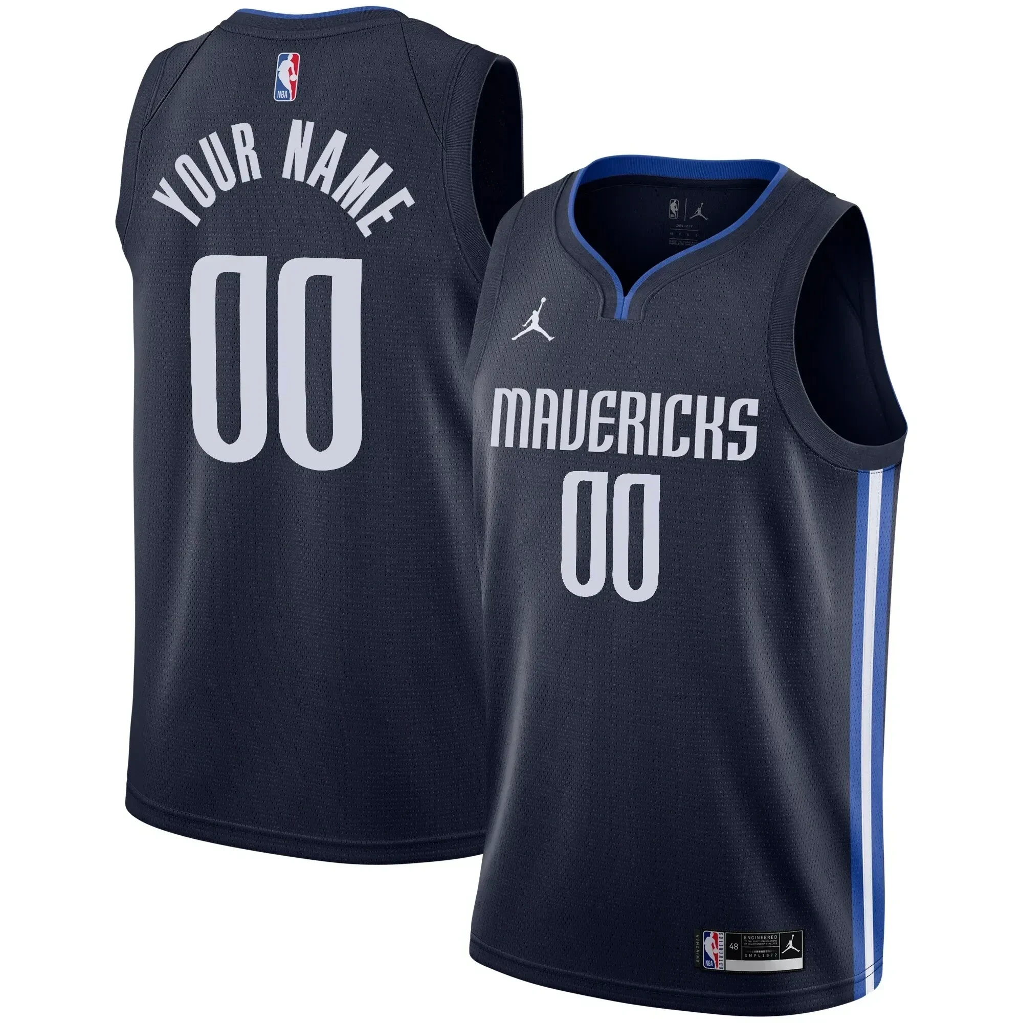 Dallas Mavericks Swingman Custom Statement Edition Navy NBA Jersey Men's