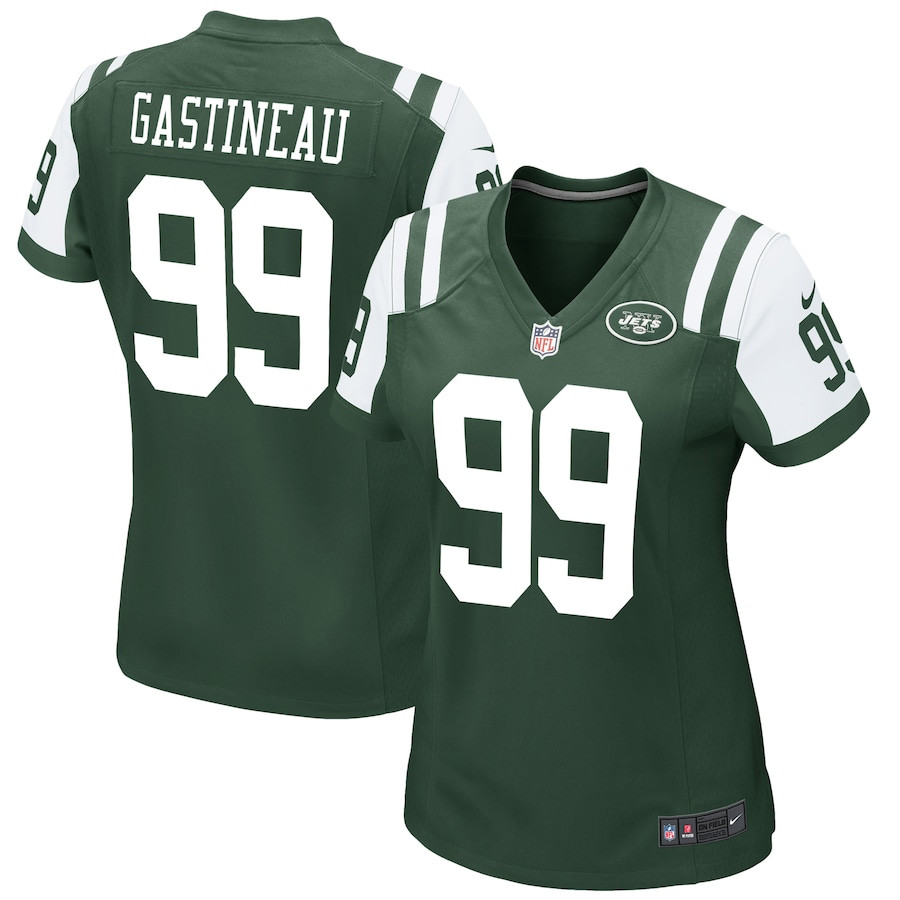 Mark Gastineau 99 New York Jets Retired Game Green NFL Jersey Women's