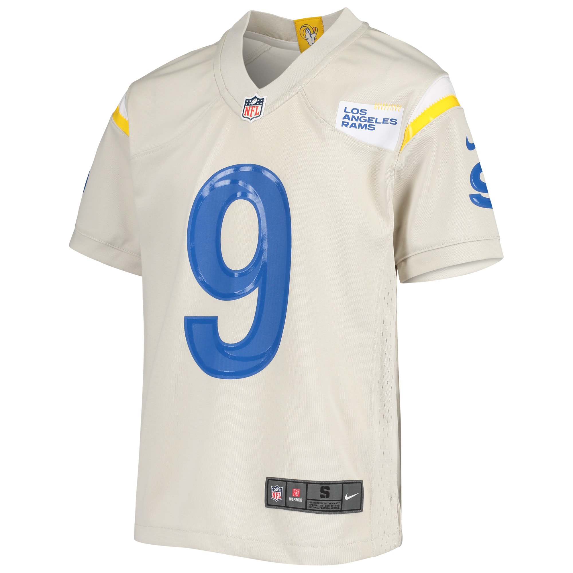 Los Angeles Rams Matthew Stafford Cream Game NFL Jersey Youth