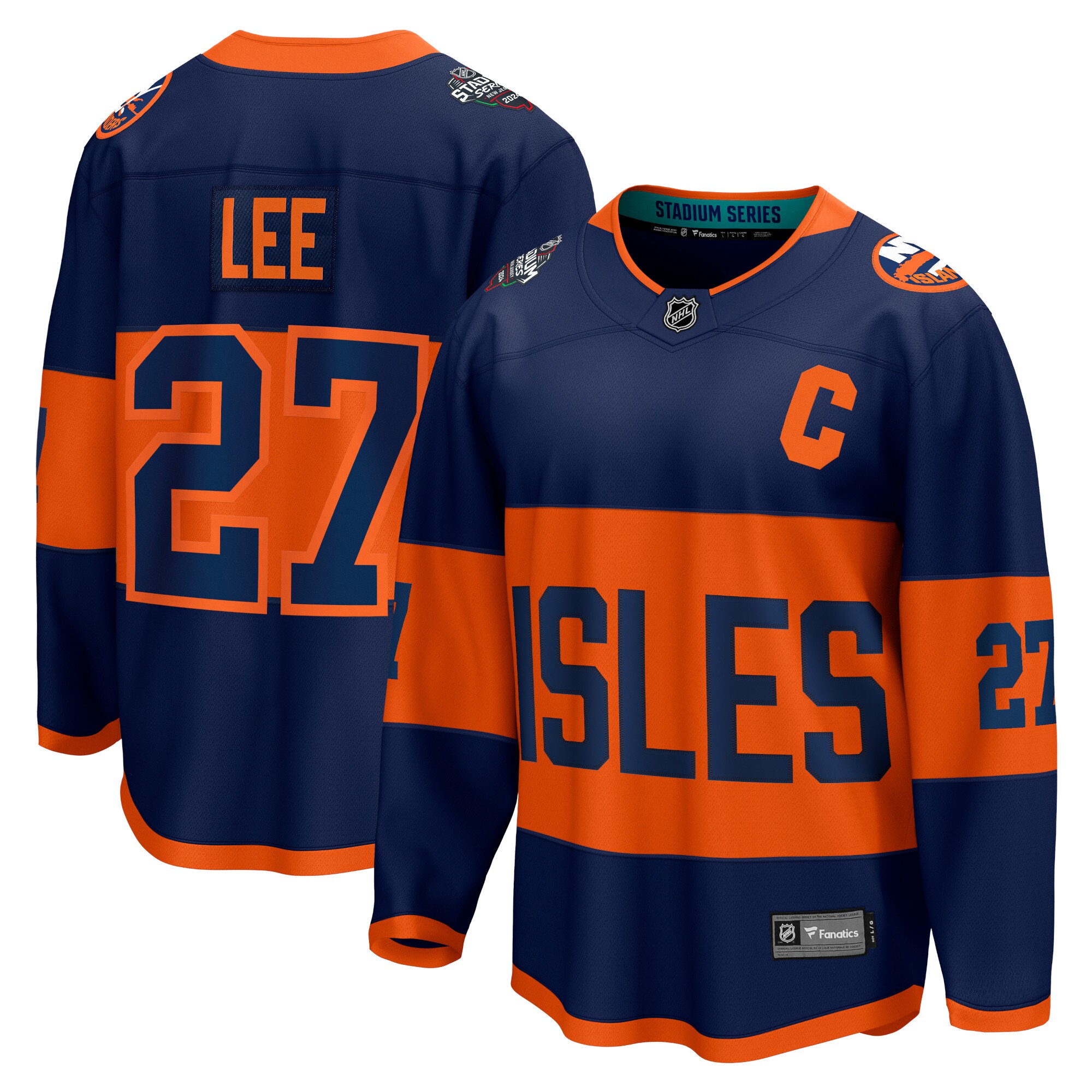 New York Islanders Anders Lee Navy 2024 Stadium Series Breakaway Player NHL Jersey Men's