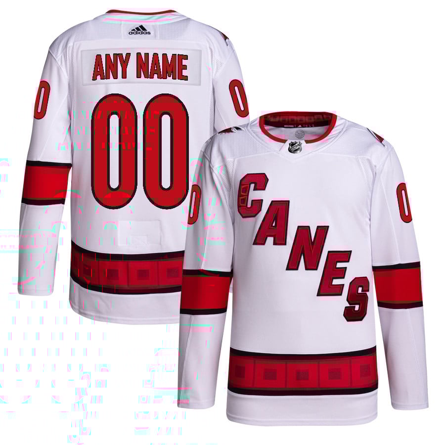 Carolina Hurricanes Away Primegreen Custom White NHL Jersey Men's