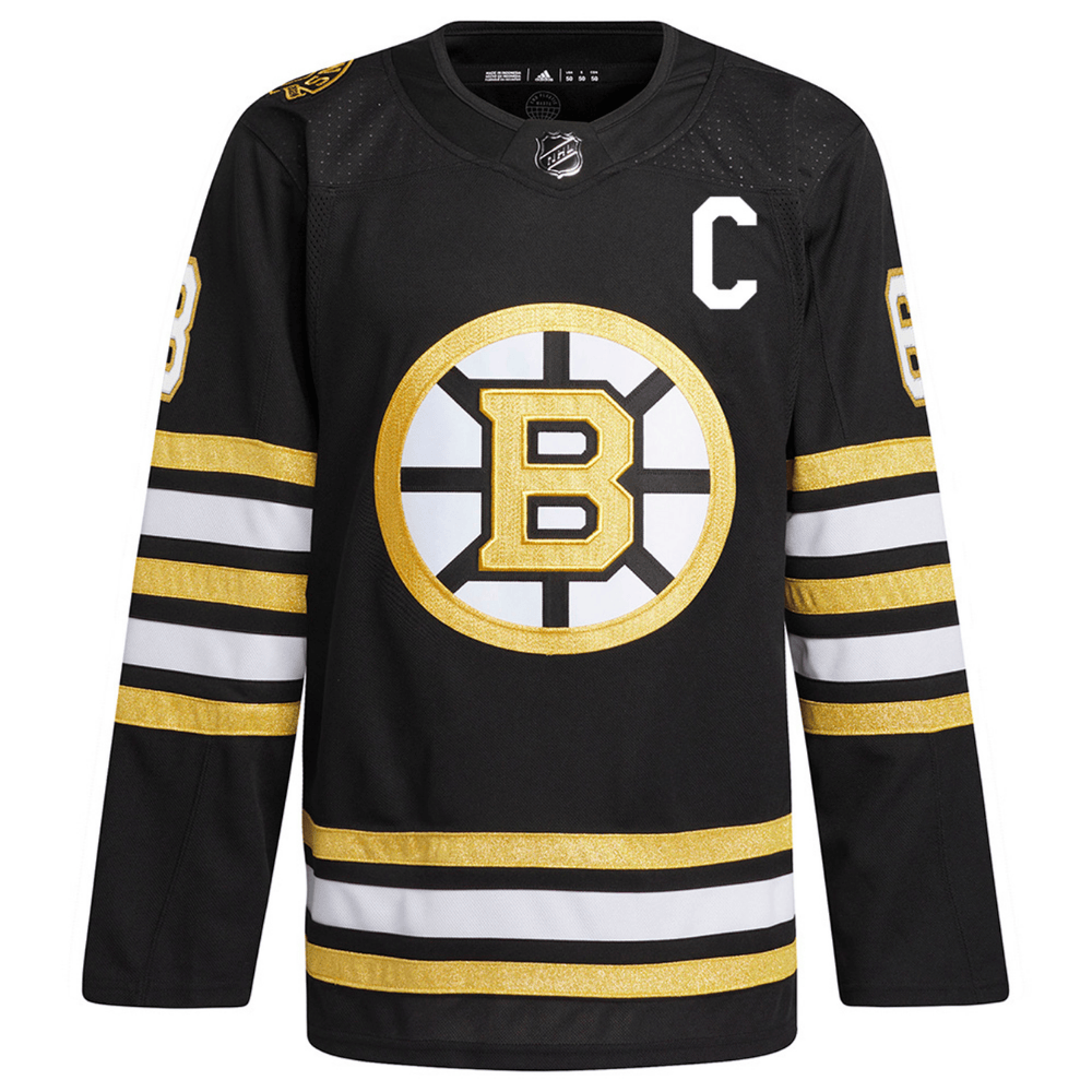 Brad Marchand 63 Boston Bruins 100th Anniversary Primegreen Home Black NHL Jersey Men's