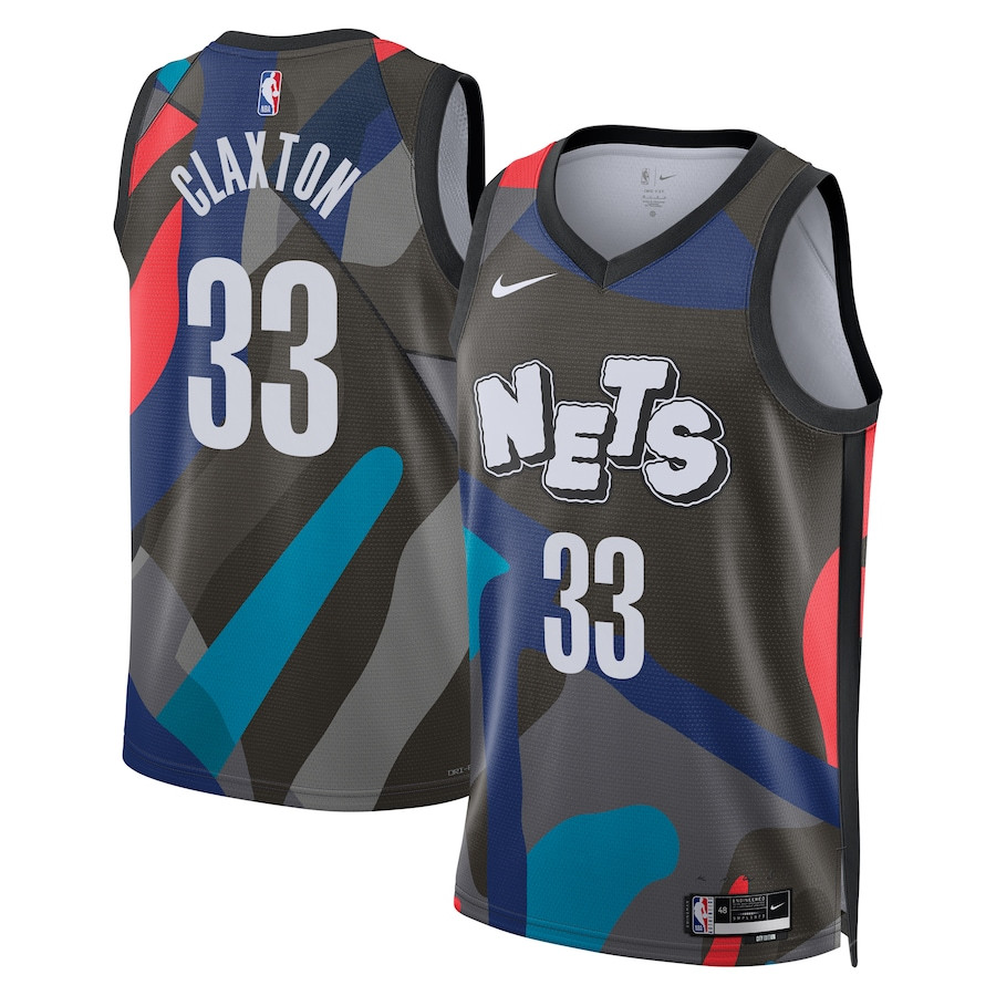 Nic Claxton 33 Brooklyn Nets 2023/24 City Edition Swingman Black NBA Jersey Men's