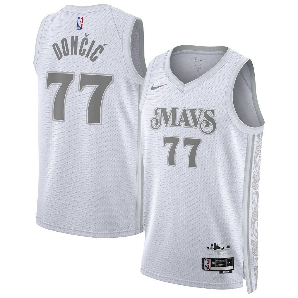 Luka Doncic 77 Dallas Mavericks Unisex 2024/25 Swingman Player City Editio White NBA Jersey Unisex