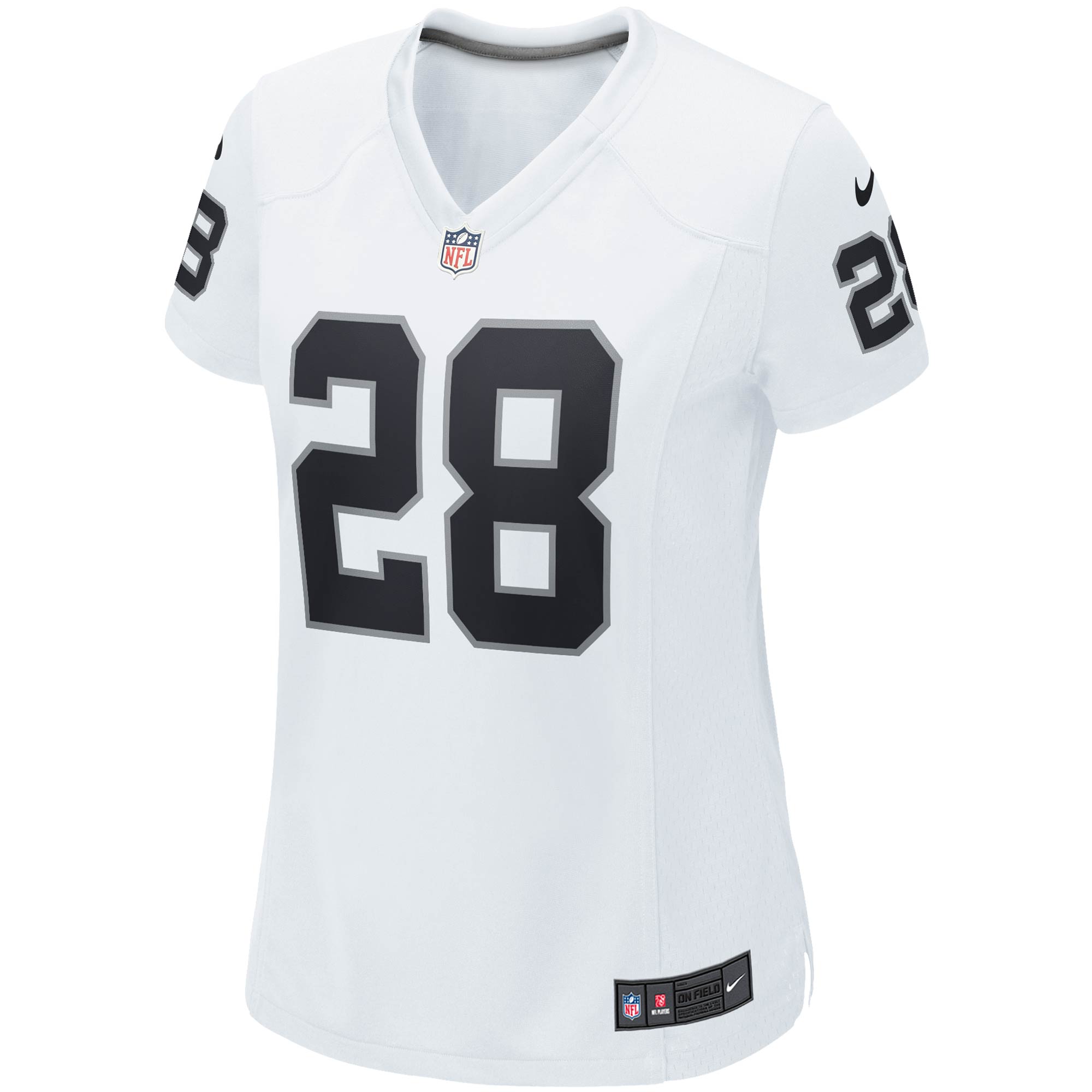 Las Vegas Raiders Josh Jacobs White Player Game Team NFL Jersey Women's