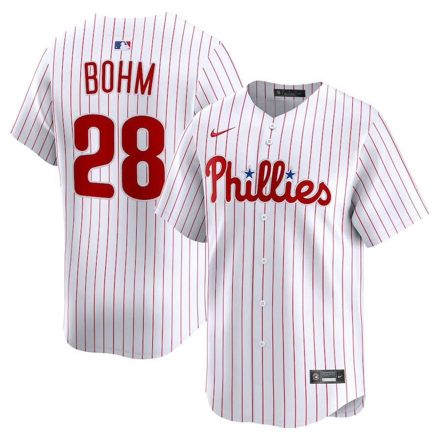 Alec Bohm 28 Philadelphia Phillies Home Limited Player White MLB Jersey Men's