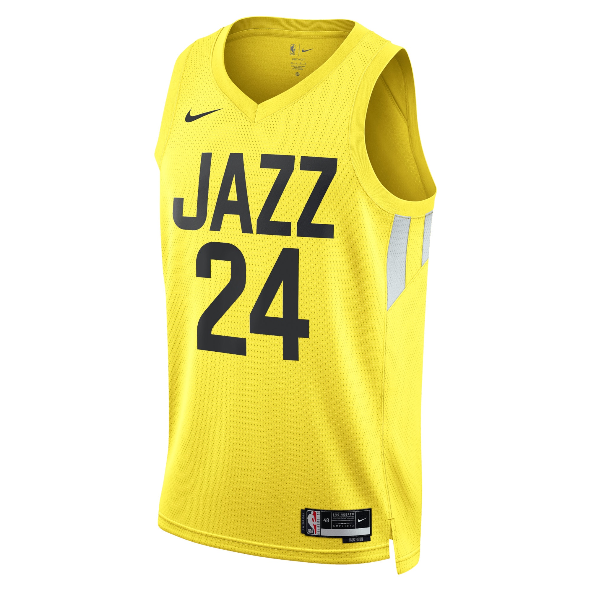 Utah Jazz Icon Edition Swingman Gold Walker Kessle Unisex NBA Jersey Unisex