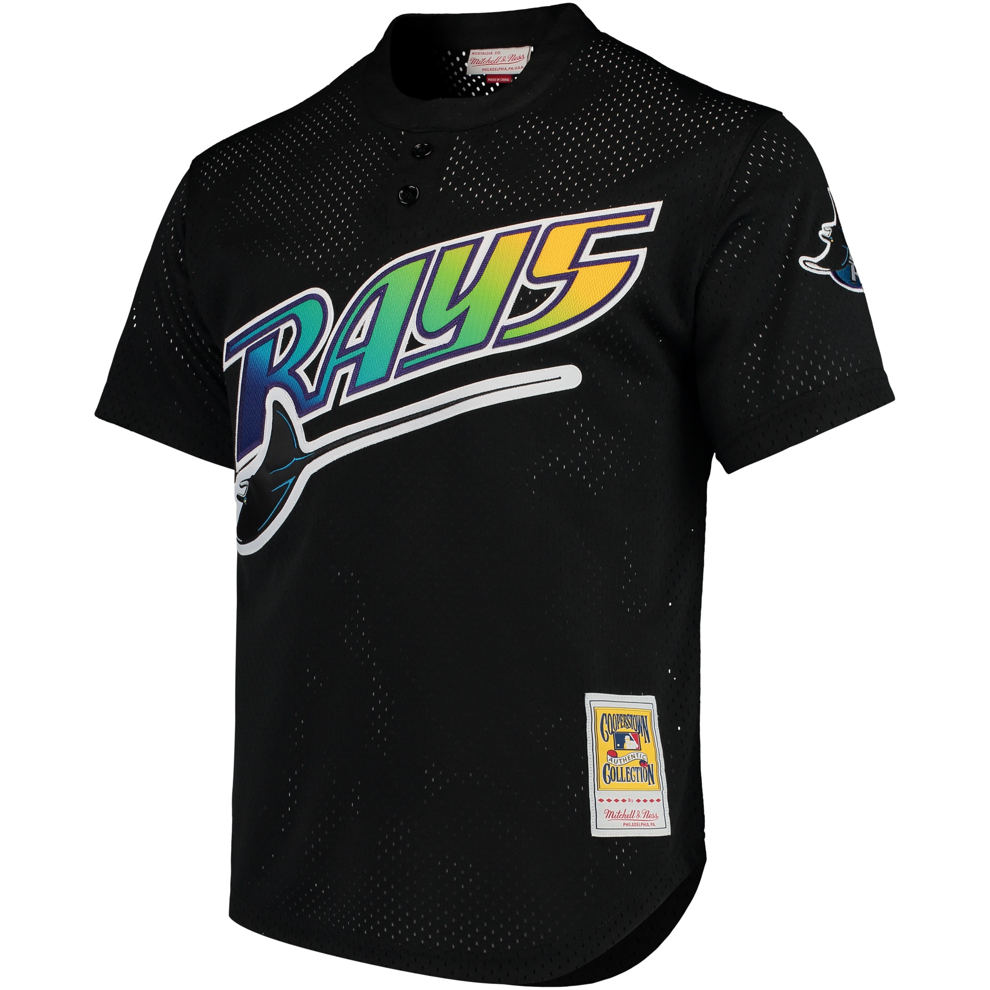 Tampa Bay Rays Wade Boggs Mitchell Ness Black Cooperstown 1991 Mesh Batting Practice MLB Jersey Men's