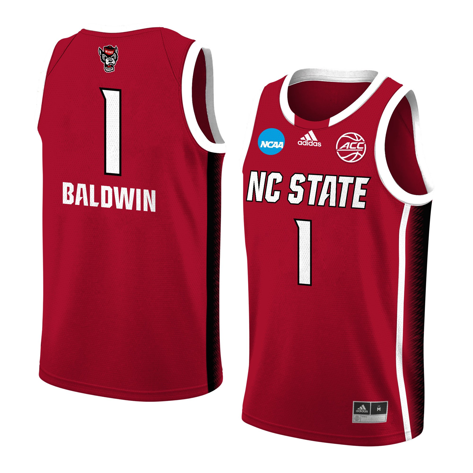 River Baldwin 1 NC State Wolfpack 2024 Red Unisex NCAA Jersey Unisex