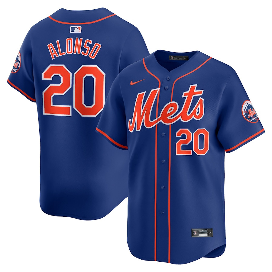Pete Alonso 20 New York Mets Alternate Limited Royal MLB Jersey Men's