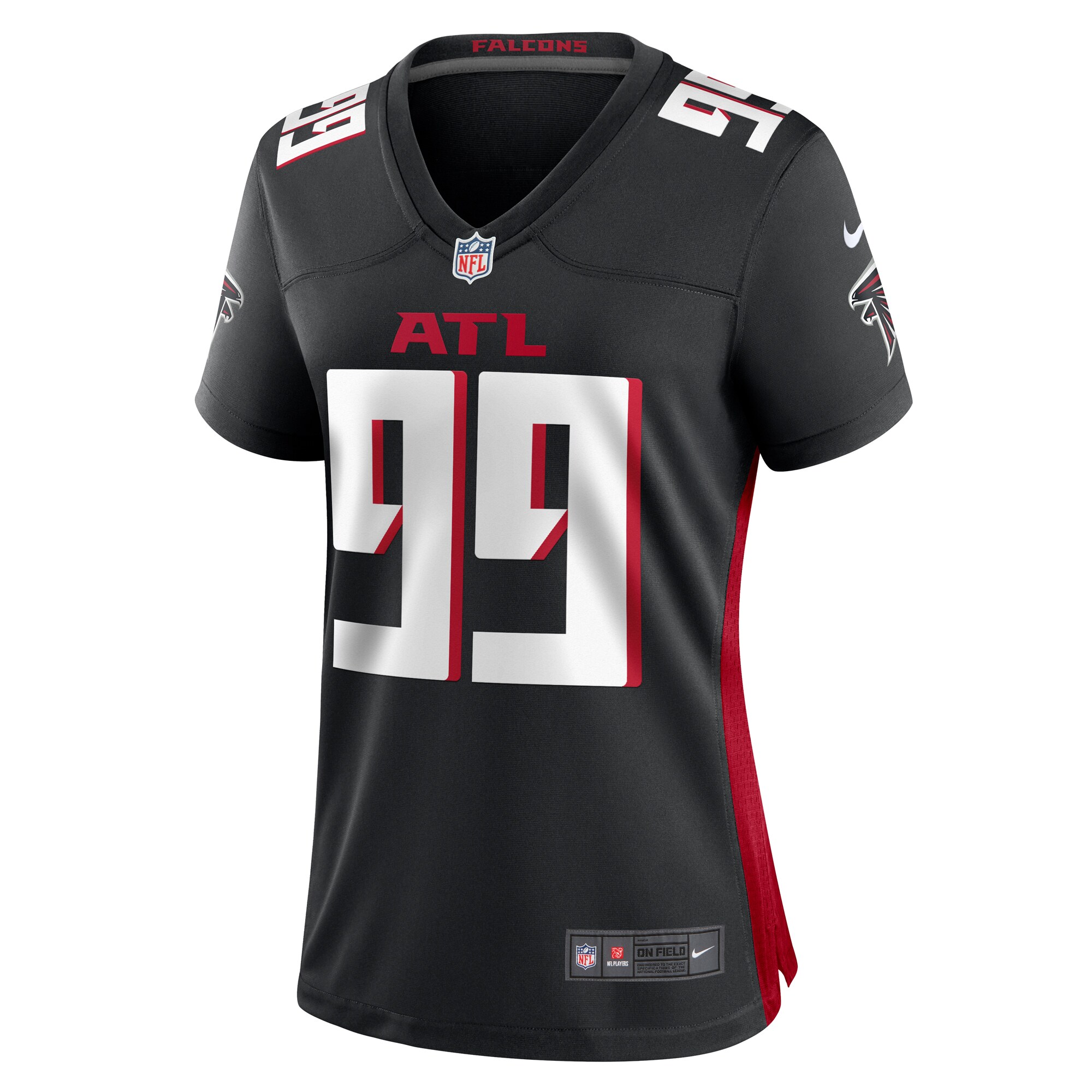 Atlanta Falcons Eddie Goldman Black Game NFL Jersey Women's