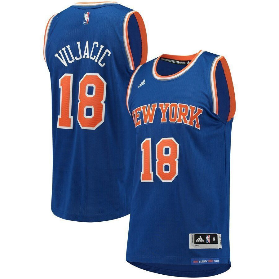 Sasha Vujacic New York Knicks Swingman Blue NBA Jersey Men's