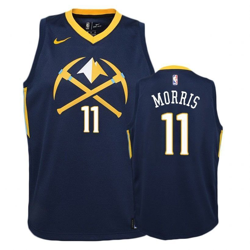Denver Nuggets Monte Morris 11 City Edition Navy NBA Jersey Youth
