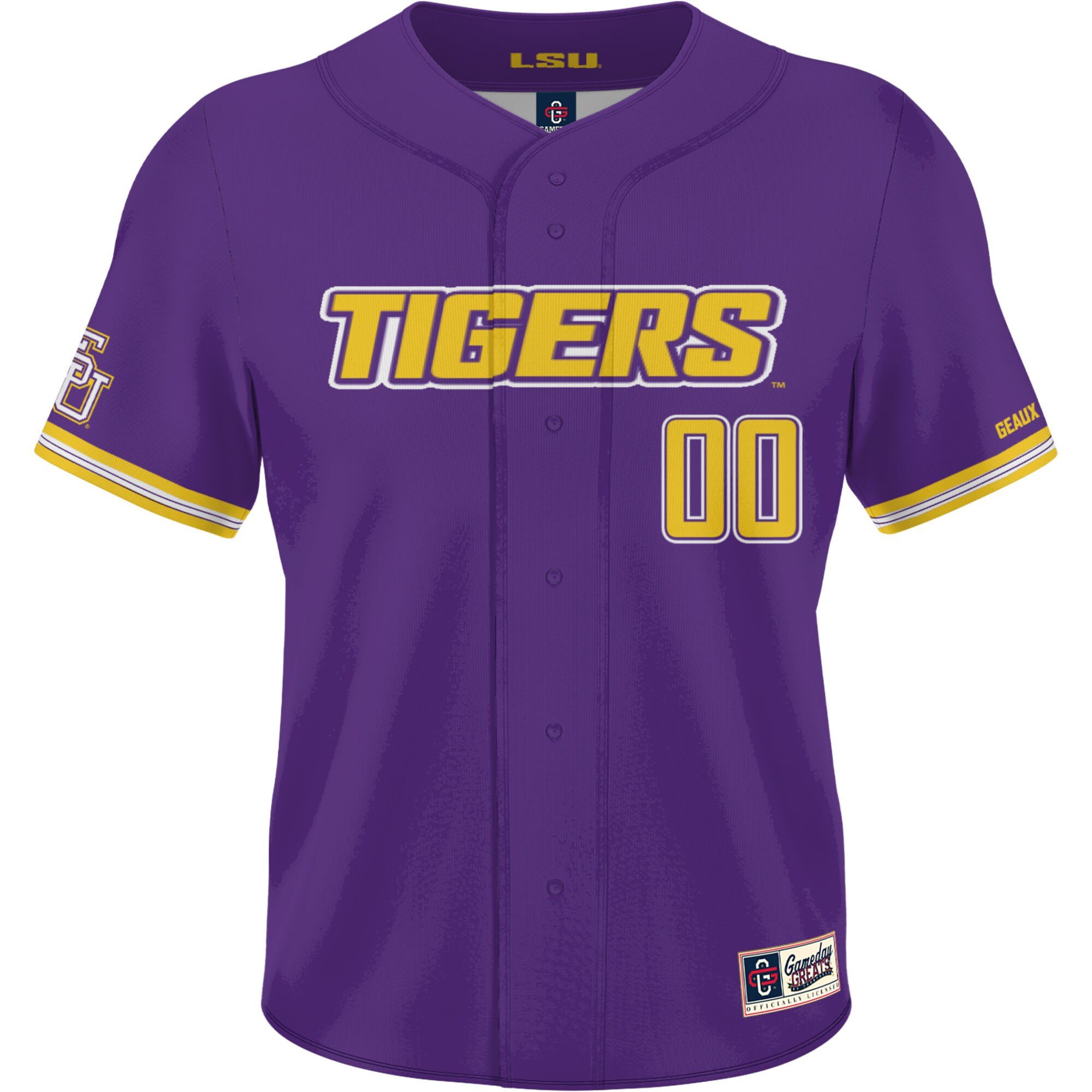 LSU Tigers ProSphere NIL Custom 00 Baseball Purple NCAA Jersey Men's