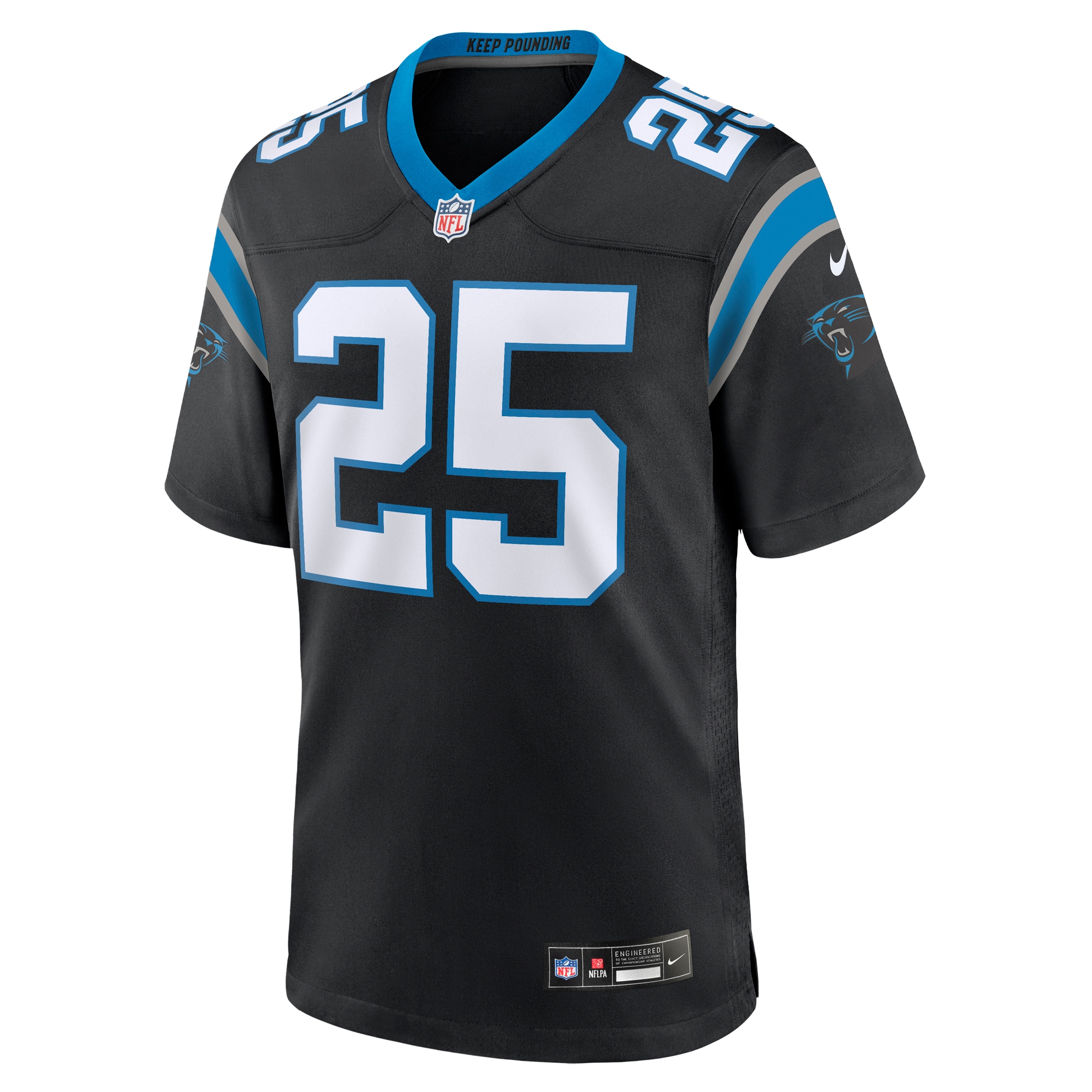 Carolina Panthers Xavier Woods Black Team Game NFL Jersey Men's