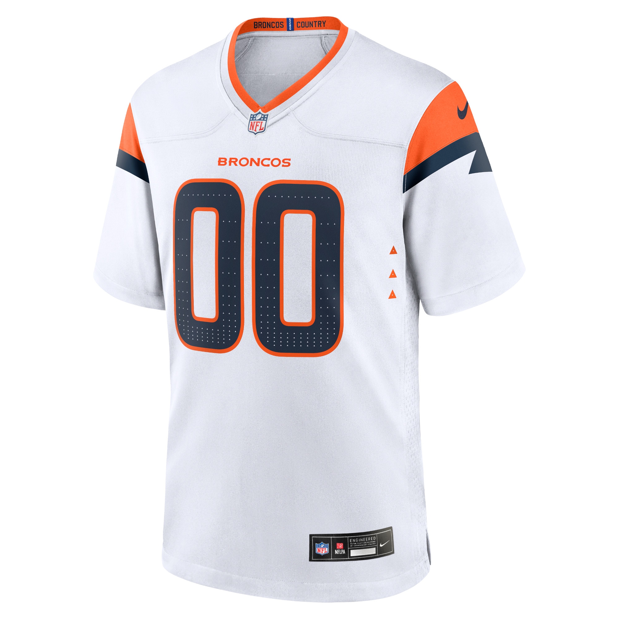 Denver Broncos White Mile High Collection Custom Game NFL Jersey Men's