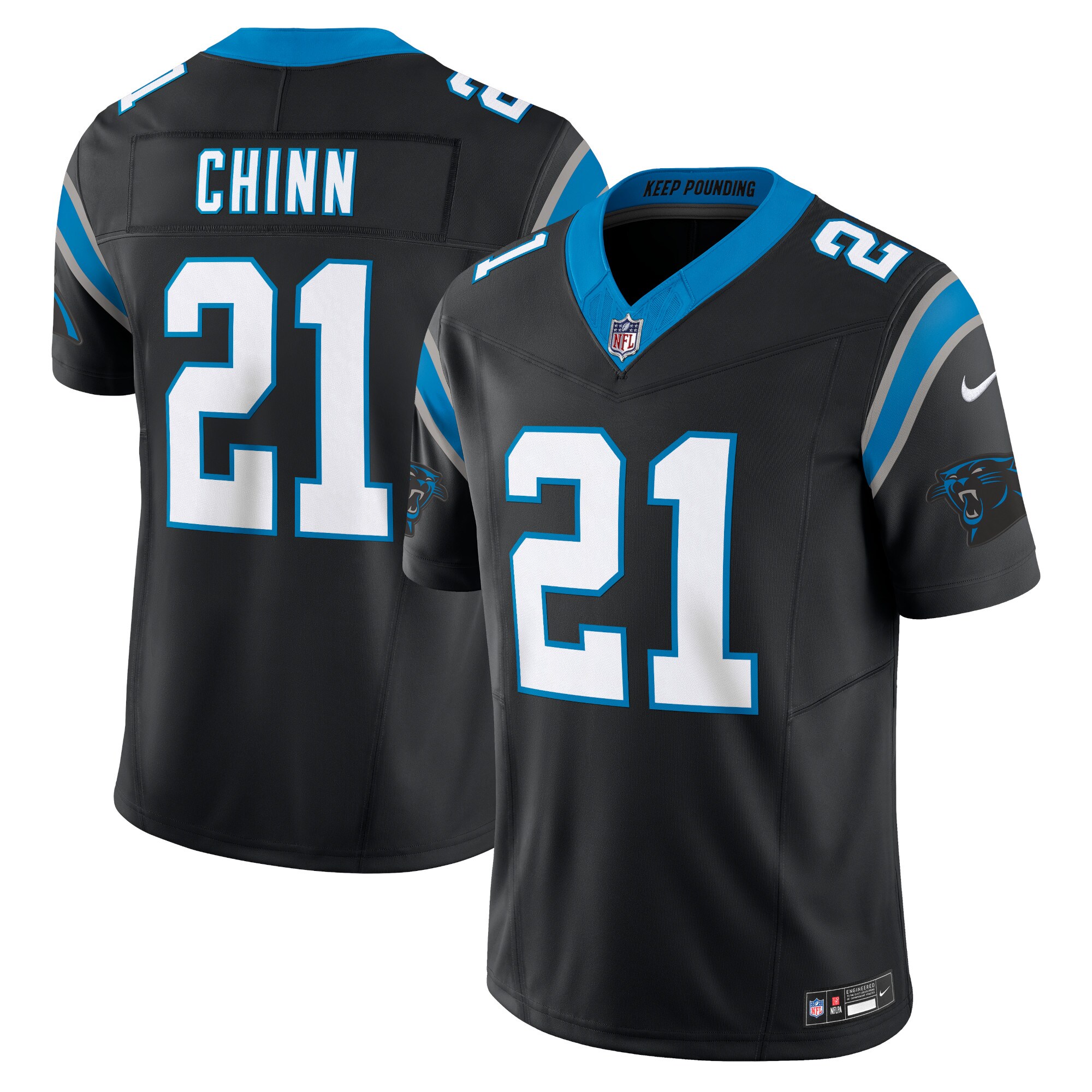 Carolina Panthers Jeremy Chinn Black Vapor F.U.S.E. Limited NFL Jersey Men's