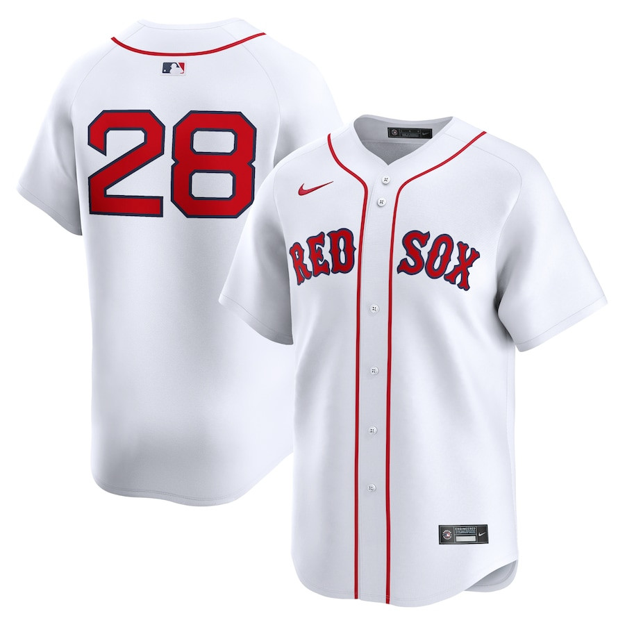 Corey Kluber 28 Boston Red Sox Home Limited Player White MLB Jersey Men's