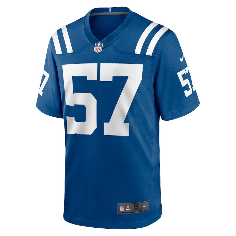 Jaylon Carlies 57 Indianapolis Colts Game Royal NFL Jersey Men's