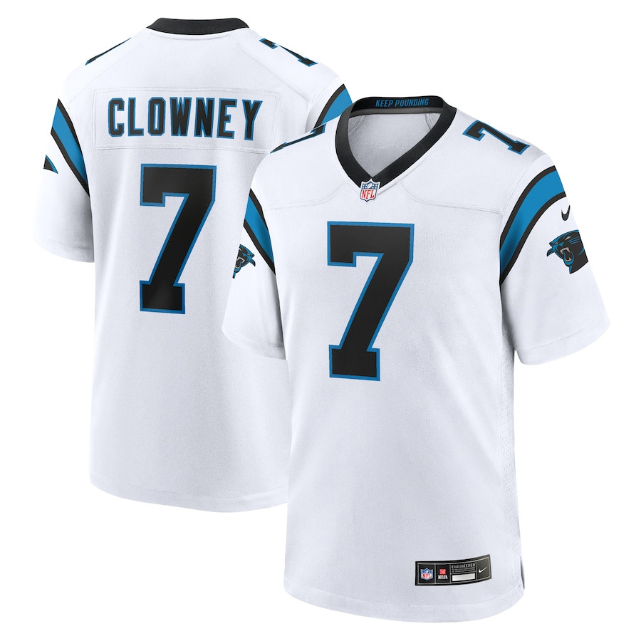 Jadeveon Clowney 7 Carolina Panthers Game White NFL Jersey Men's