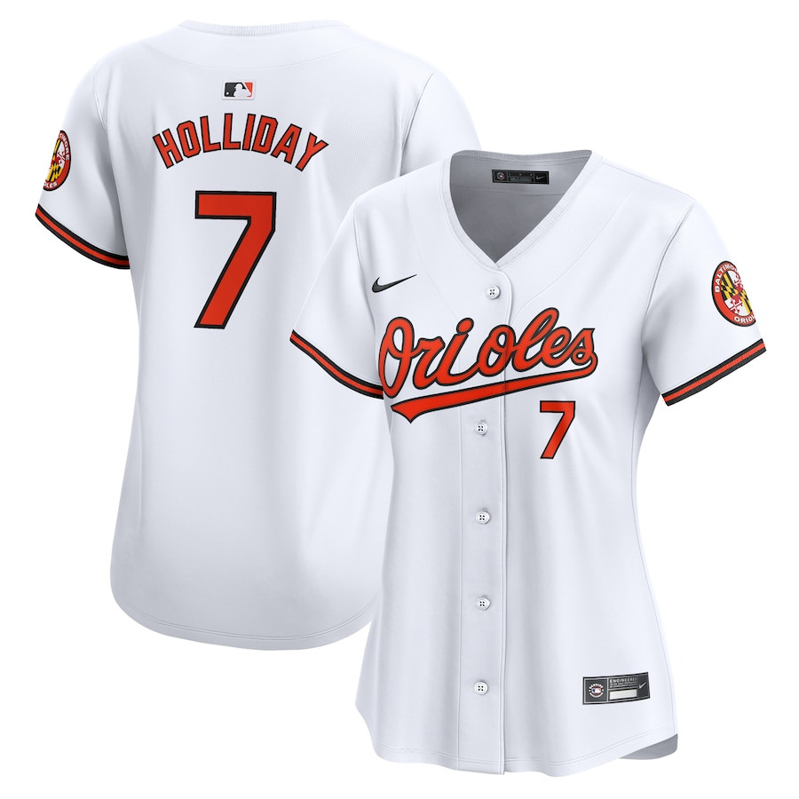 Jackson Holliday 7 Baltimore Orioles Home Limited White MLB Jersey Women's