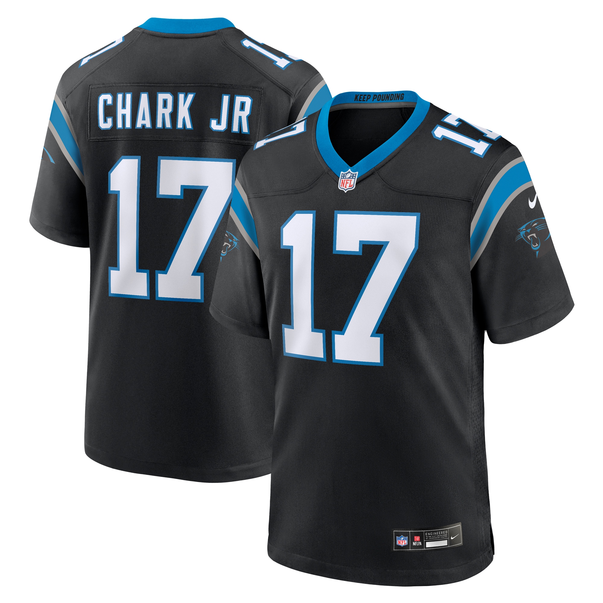 Carolina Panthers DJ Chark Jr. Black Game NFL Jersey Men's
