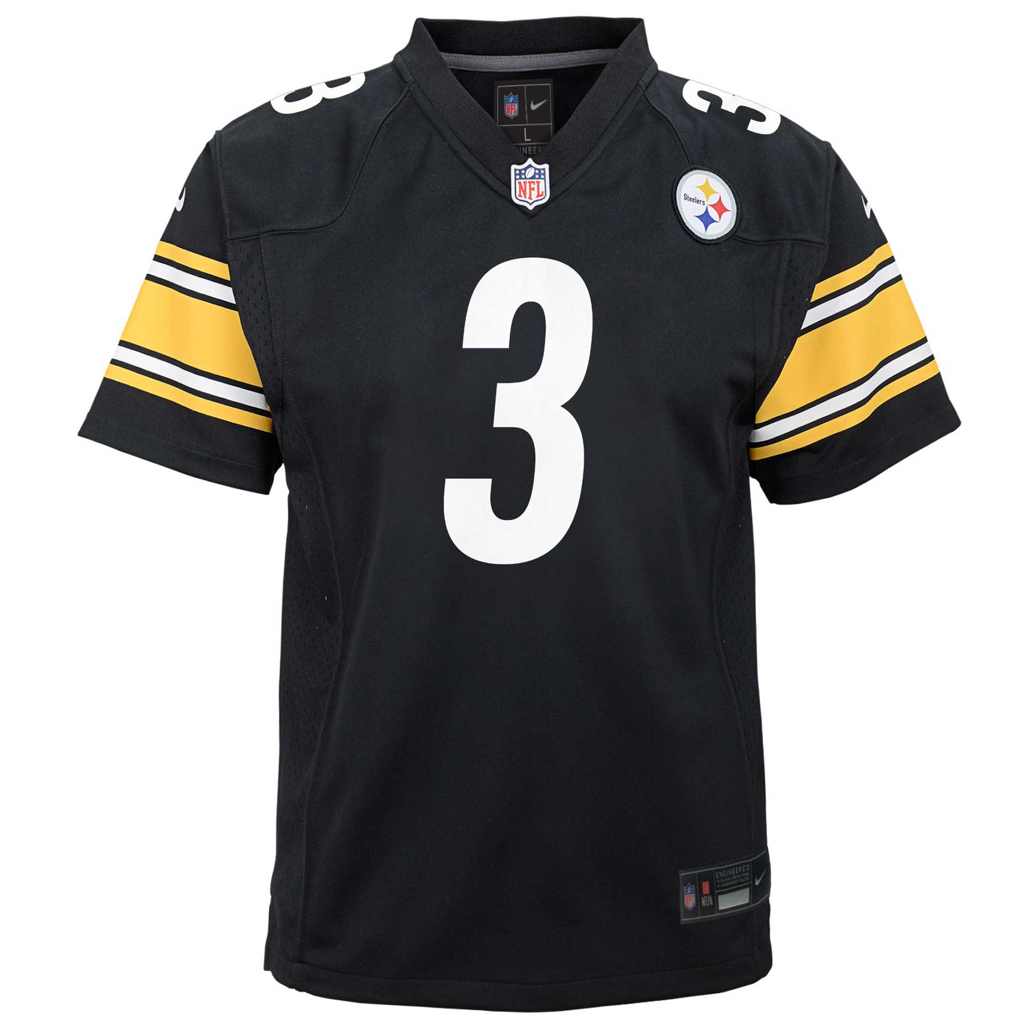 Pittsburgh Steelers Russell Wilson Black Team Player Game NFL Jersey Youth