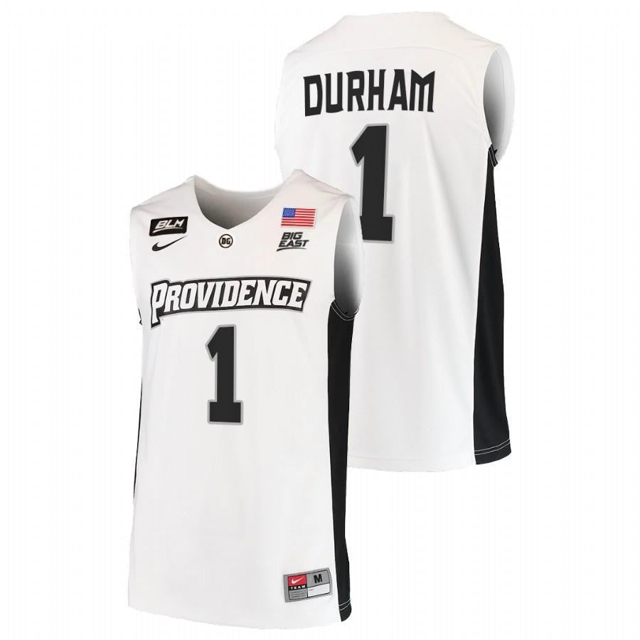 Providence Friars Al Durham 1 202 White College BLM NCAA Jersey Men's