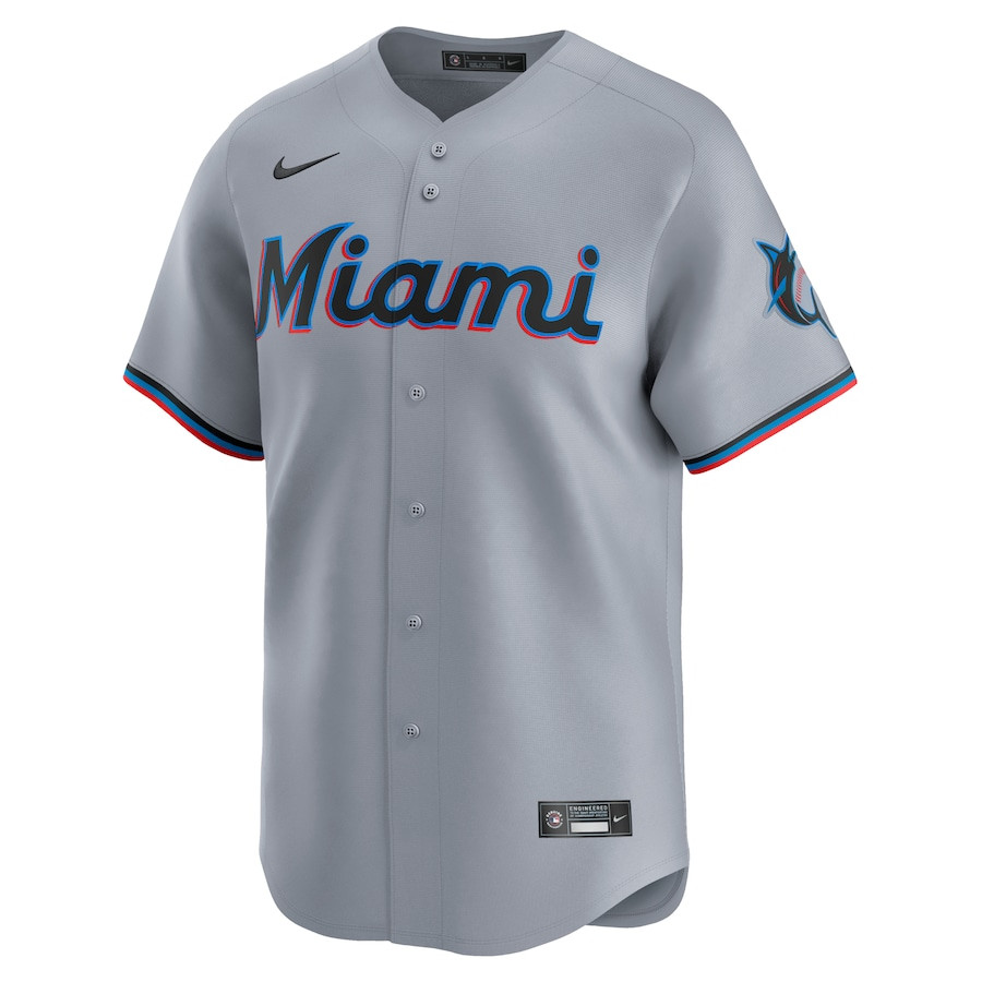 Jazz Chisholm Jr. 2 Miami Marlins Road Limited Gray MLB Jersey Men's