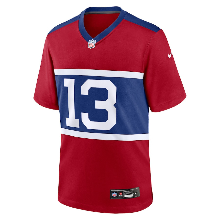 Jalin Hyatt 13 New York Giants Alternate Game Century Red NFL Jersey Men's
