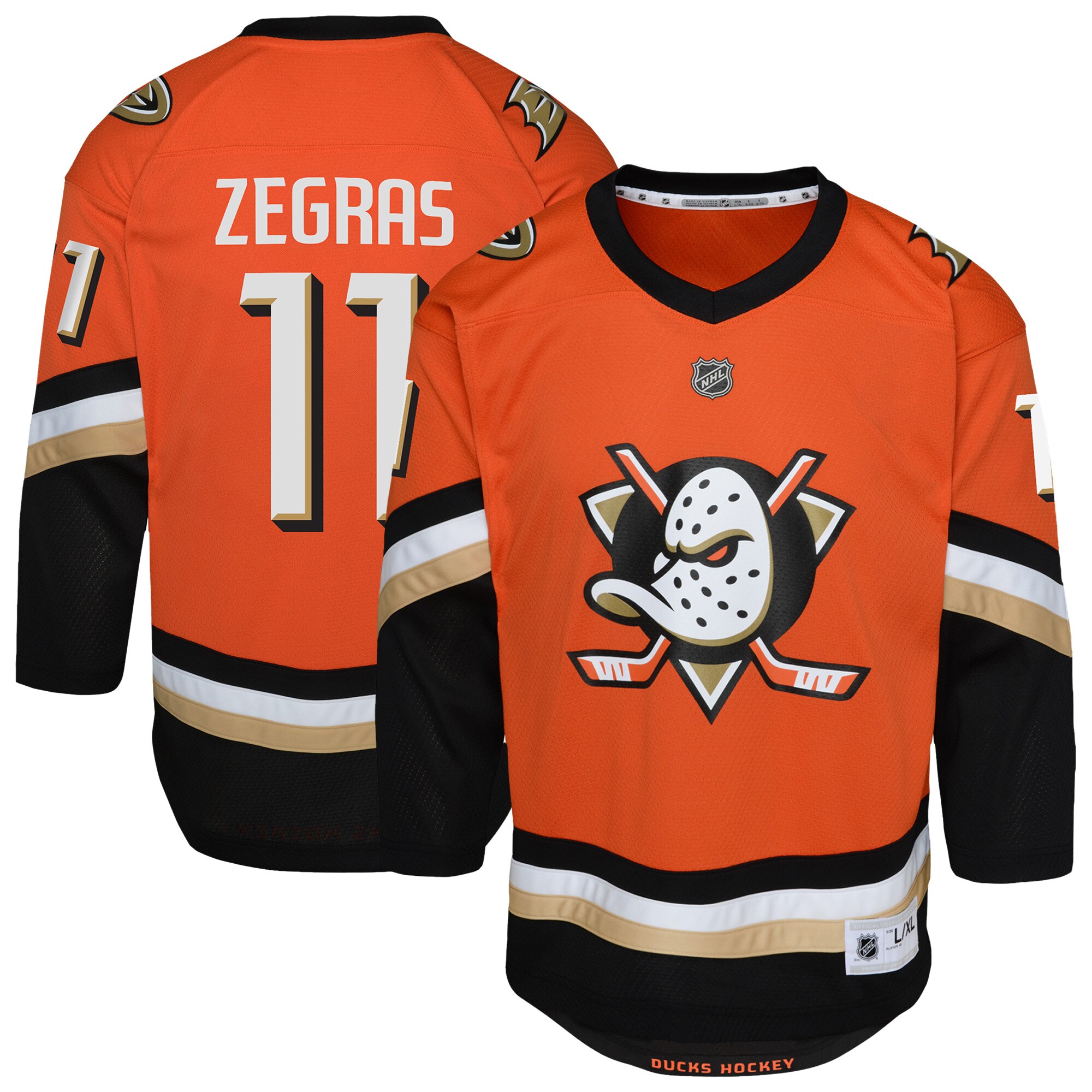 Preschool Anaheim Ducks Trevor Zegras Orange Player NHL Jersey Men's