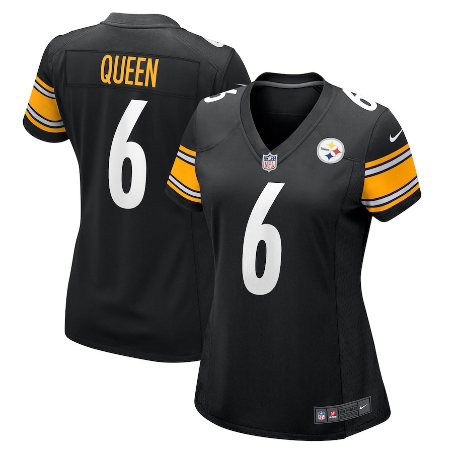 Patrick Queen 6 Pittsburgh Steelers Game Black NFL Jersey Women's