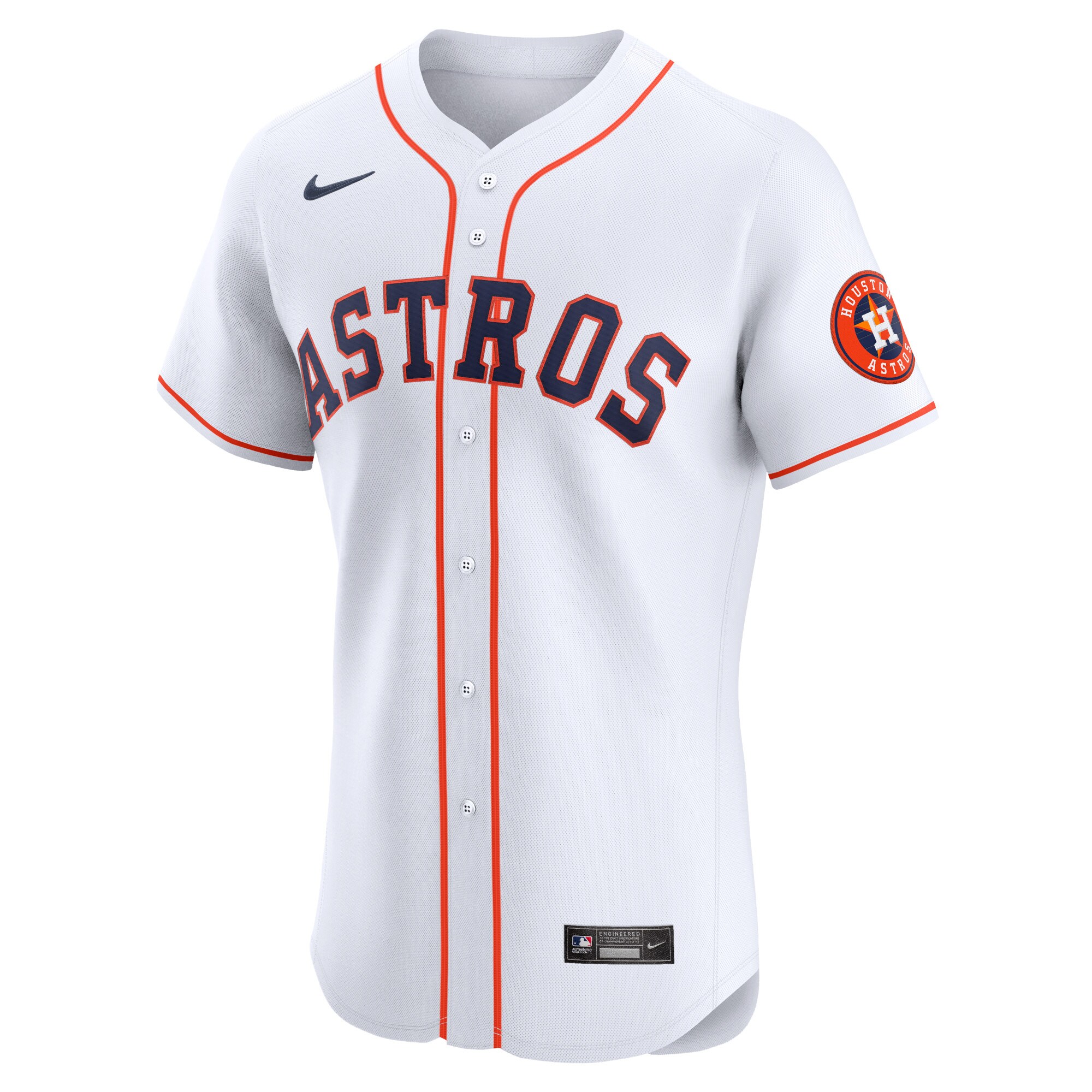 Houston Astros White Home Vapor Premier Elite Patch MLB Jersey Men's