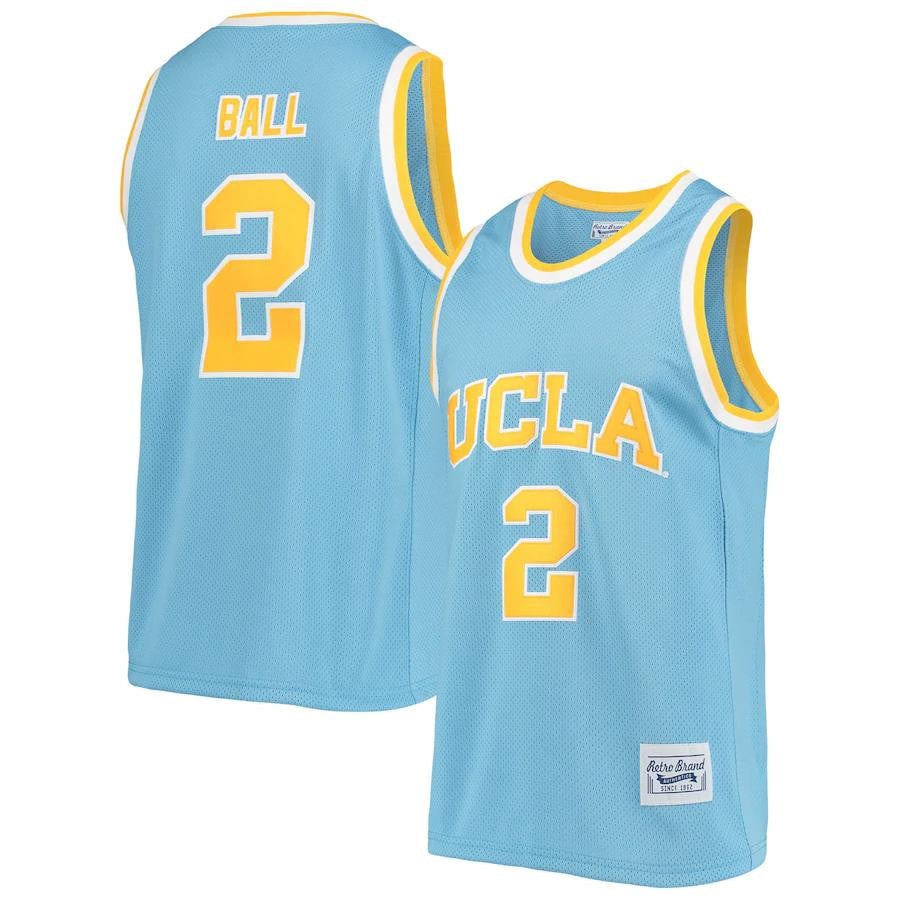 Lonzo Ball UCLA Bruins Original Retro Blue NCAA Jersey Men's