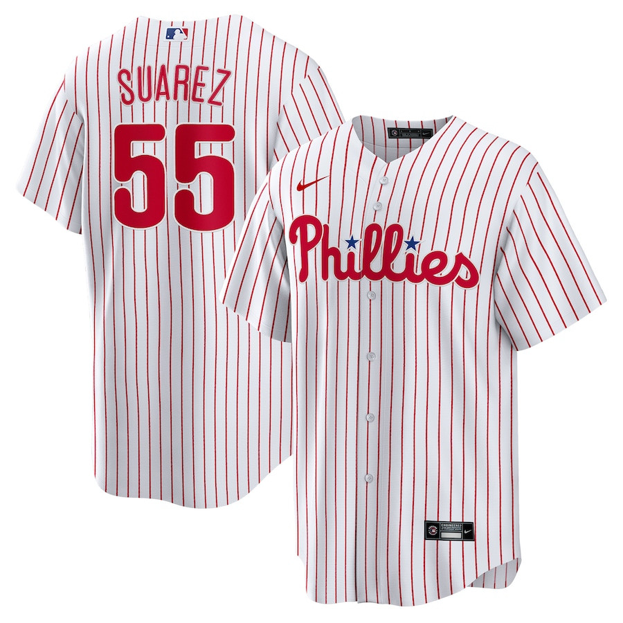 Ranger Su?rez 55 Philadelphia Phillies White MLB Jersey Men's