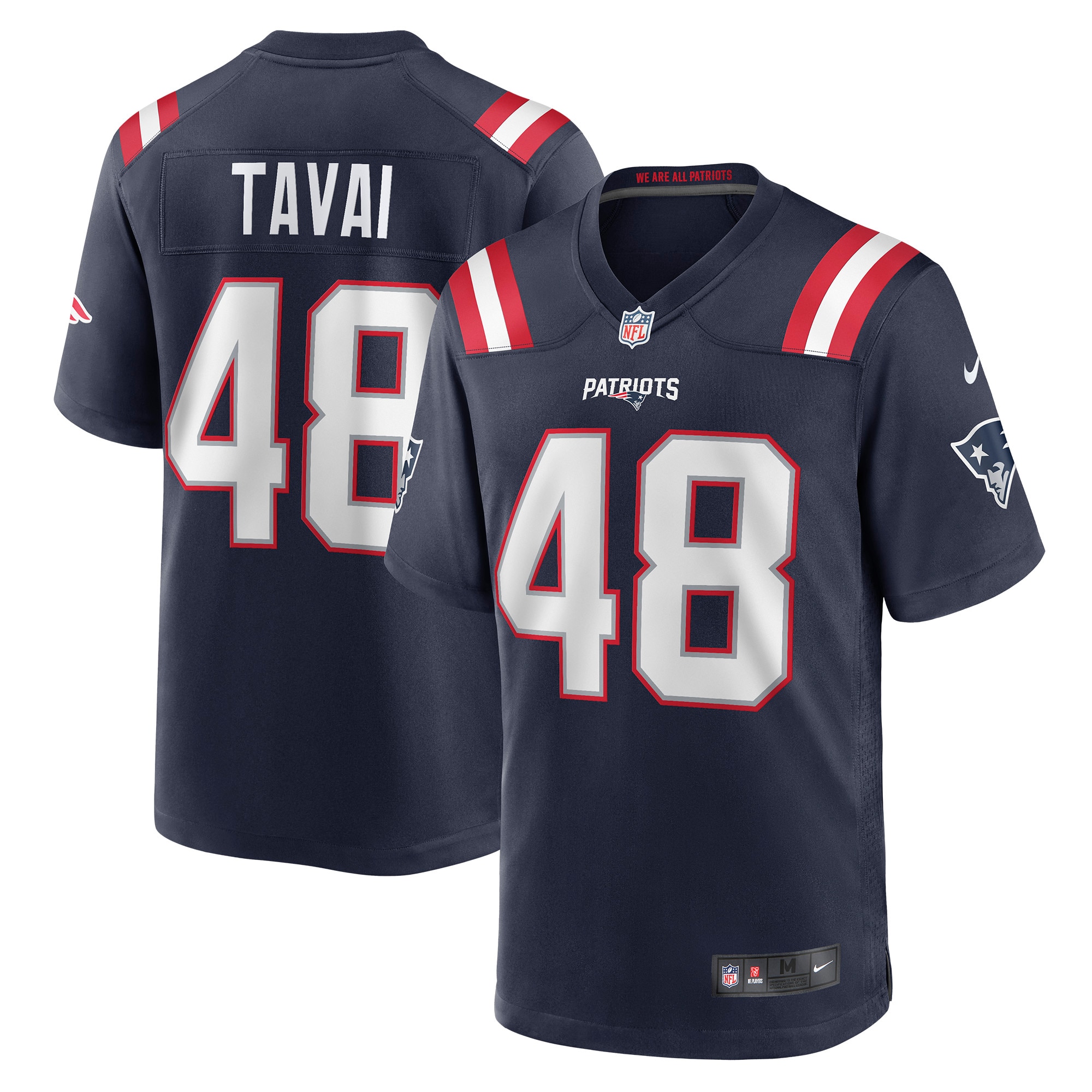 New England Patriots Jahlani Tavai Navy Game Player NFL Jersey Men's