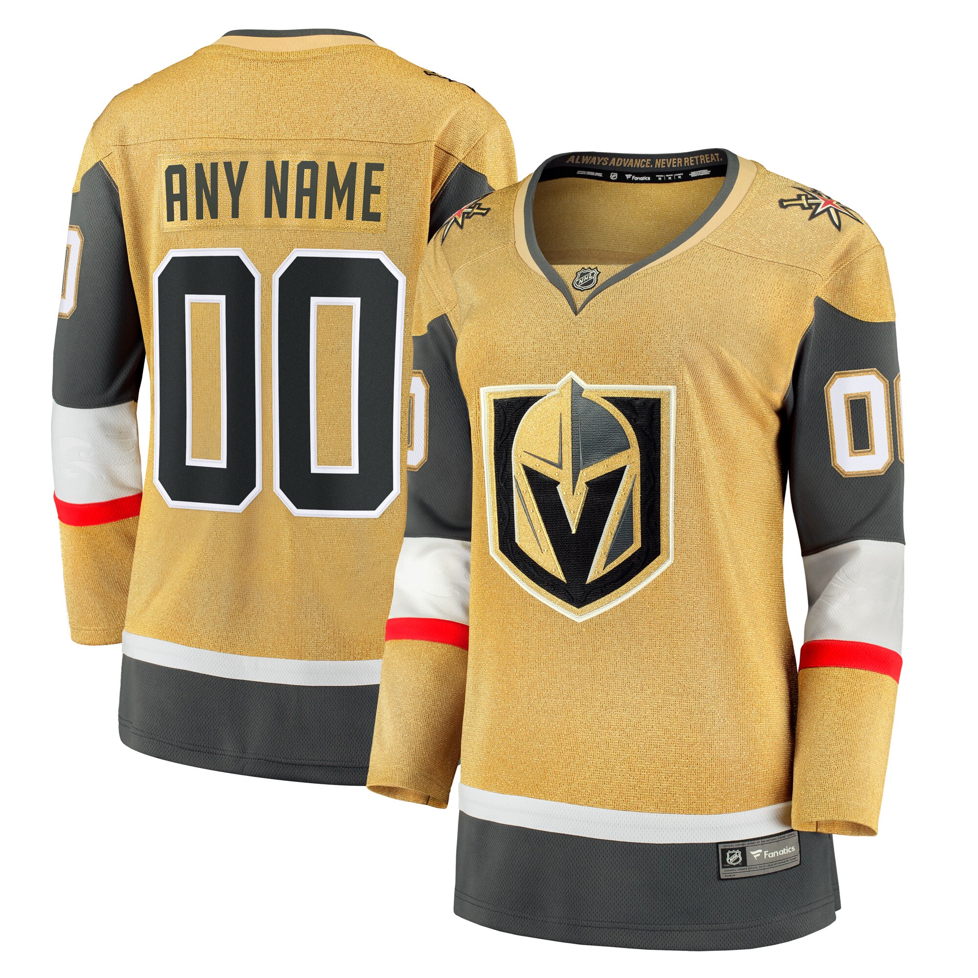 Vegas Golden Knights Home Breakaway Custom NHL Jersey Women's
