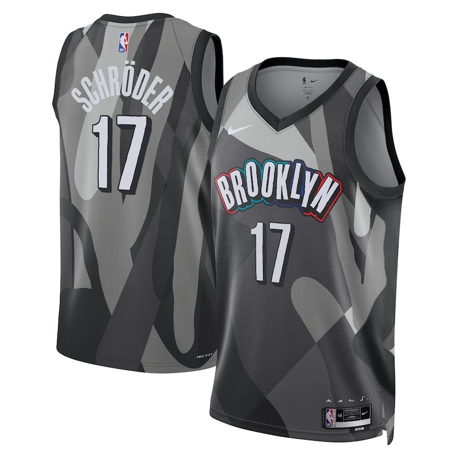 Dennis Schroder 17 Brooklyn Nets Unisex 2024/25 Swingman Player City Edition Gray NBA Jersey Unisex