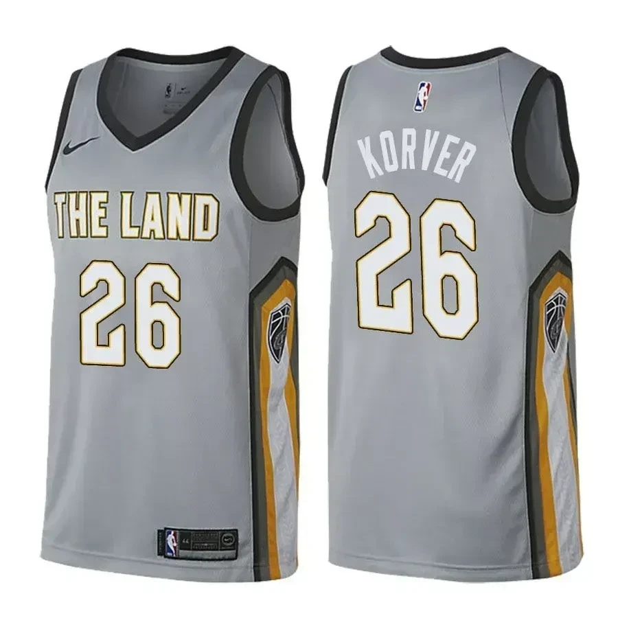 Cleveland Cavaliers Kyle Korver 26 City Edition Gray NBA Jersey Men's