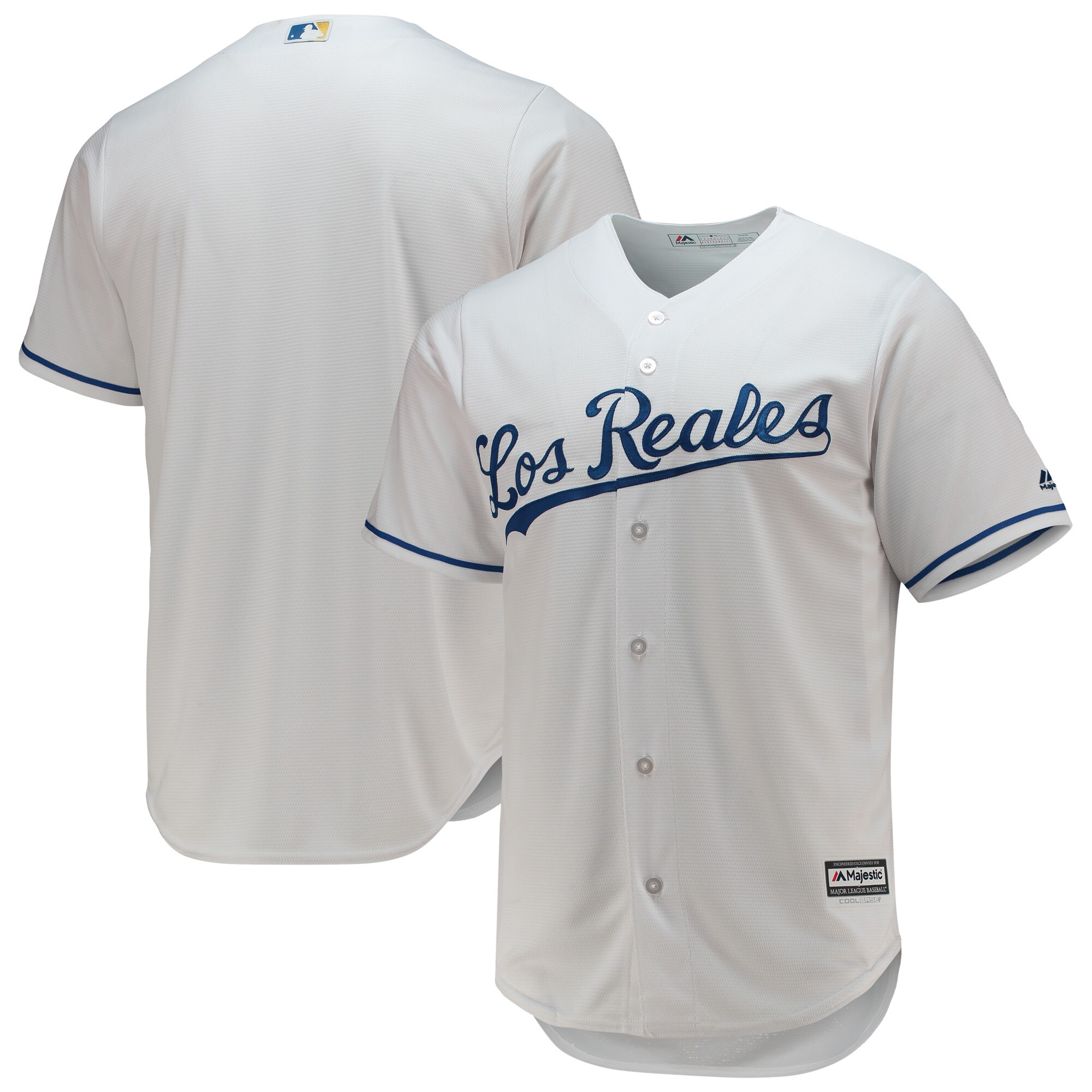 Kansas City Royals Majestic White Team Official MLB Jersey Men's