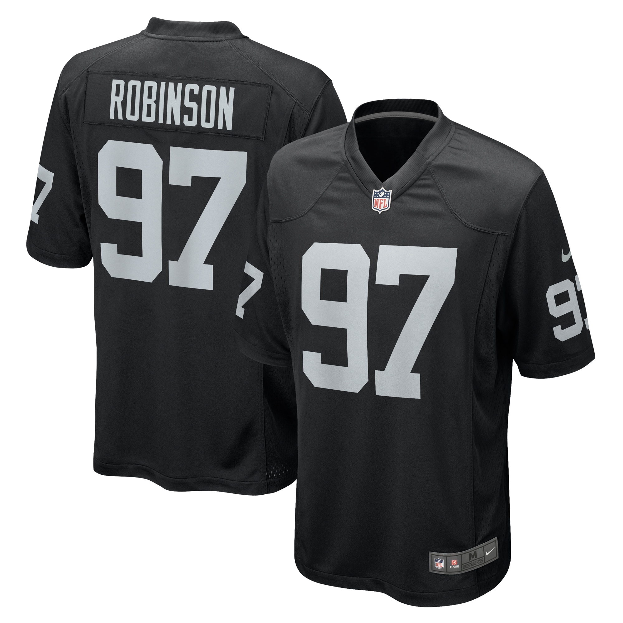 Las Vegas Raiders Janarius Robinson Black Team Game NFL Jersey Men's