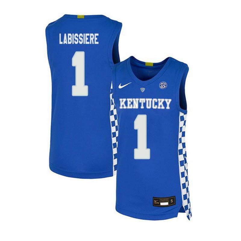 1 Skal Labissiere Royal Blue Elite Kentucky Wildcats NCAA Jersey Men's