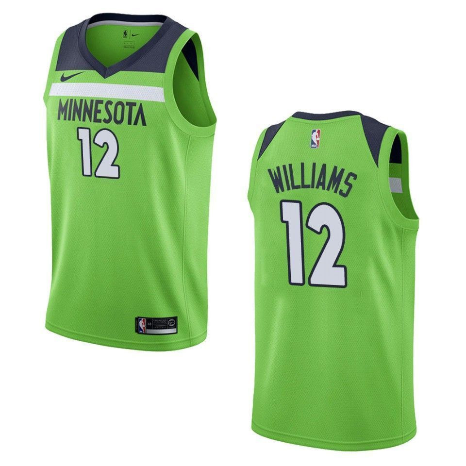 Minnesota Timberwolves 12 C.j. Williams Statement Swingman Green NBA Jersey Men's